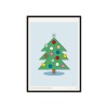 redfries decoratedt tree blue a3 – Kunstdruck DIN A3