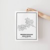 BERLIN Friedrichshain Kreuzberg Poster Stadtplan von Skanemarie