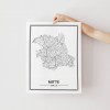 BERLIN Mitte Poster Stadtplan von Skanemarie