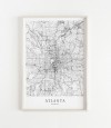 Karte ATLANTA als Poster im skandinavischen Stil von Skanemarie 