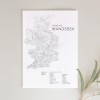 Hamburg Wandsbek Karte als hochwertiger Print - Posterdruck im skandinavischen Stil von Skanemarie