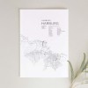 Hamburg Harburg Karte als hochwertiger Print - Posterdruck im skandinavischen Stil von Skanemarie