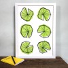 Handsignierte Risographie "Nymphaea" [umweltfreundlicher Artprint von woelfins]