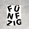 Loveisthenewblack — Postkarte "Fünfzig"