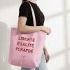 FCKAFDÉ Premium Tote Bag - Pink & Red - arrel