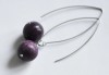 nahili OHRRINGE simply beautiful "berry" lila Naturstein & Haken Weißgold plattiert