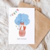 Geburtstagskarte Fuchs im Ballon | Paperlandscape