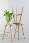 Designhocker "Lia" aus Massivholz (Weißöl) - Anton Doll Holzmanufaktur