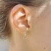 Kyanit Kreis Ohrstecker - in Sterling Silber und (Rosé) Gold Filled - KIZZU Schmuck