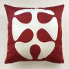 Print now - Riot later ● Kissen Sanddollar rot, Stoffsiebdruck