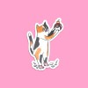 The Naughty District - Vinyl Sticker »Ungeschickte Katze mit Ornament«