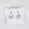 nathys_illustration - Ohrringe "Luna Pearl" 1,5cm mit Goldplättchen 