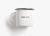 typealive / Emaillebecher Tasse / Hello?