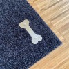 Keilbach Fußmatte picoBELLO.dog 87x57cm mit Edelstahlelement in Form eines Knochens, Edelstahlelement ist abnehmbar, Schmutzmatte ist nur 9mm dick, rutschsicherer und strapazierfähiger PVC-Rücken, UV-beständige Polyamid Faser 