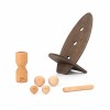 rollholz – Balanceboard & Faszienset zum Training für Gleichgewicht- & Koordinationsfähigkeit sowie Behandlung von beanspruchten Muskelgewebestrukturen  (Set groß | Buche)