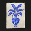 Juliana Fischer - Amphore Sphinx - Linoldruck, blau, DIN A3