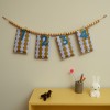 tinyday | Moderner Adventskalender – Wanddeko mit Lederband & Holzperlen für 4 Adventssonntage