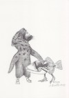 Anka Büchler, Das Liebesspiel der Wolpertinger, limitierte Digitaldruckserie, A5, Motiv 12