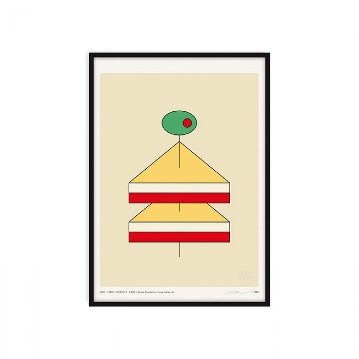 redfries bikini sandwich – Kunstdruck DIN A3