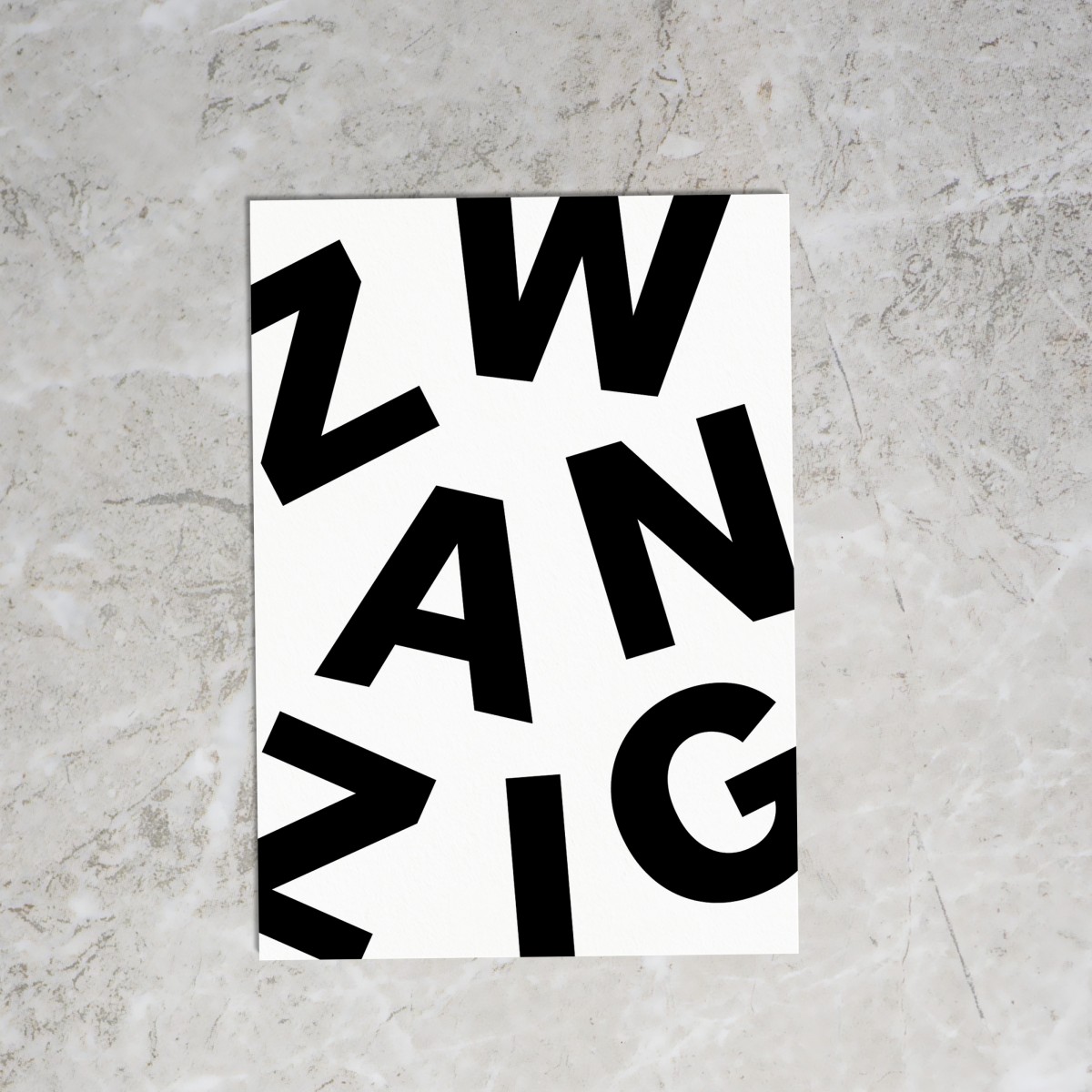 Loveisthenewblack — Postkarte "Zwanzig"
