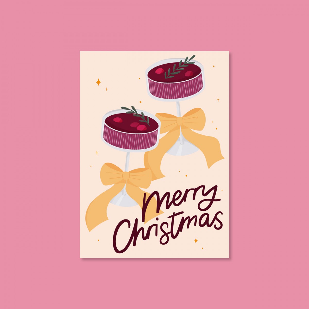 Festtagscocktails / Postkarte A6 / Svea Hansohn Illustration