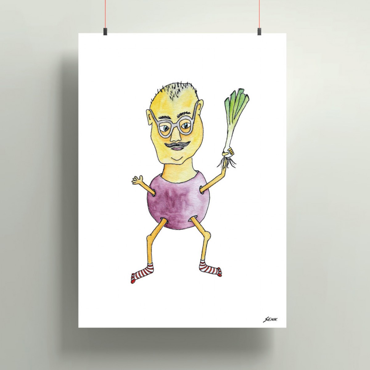 LAUCH MAN - Art Print A3 // FUNST Studio, Verena Senn
