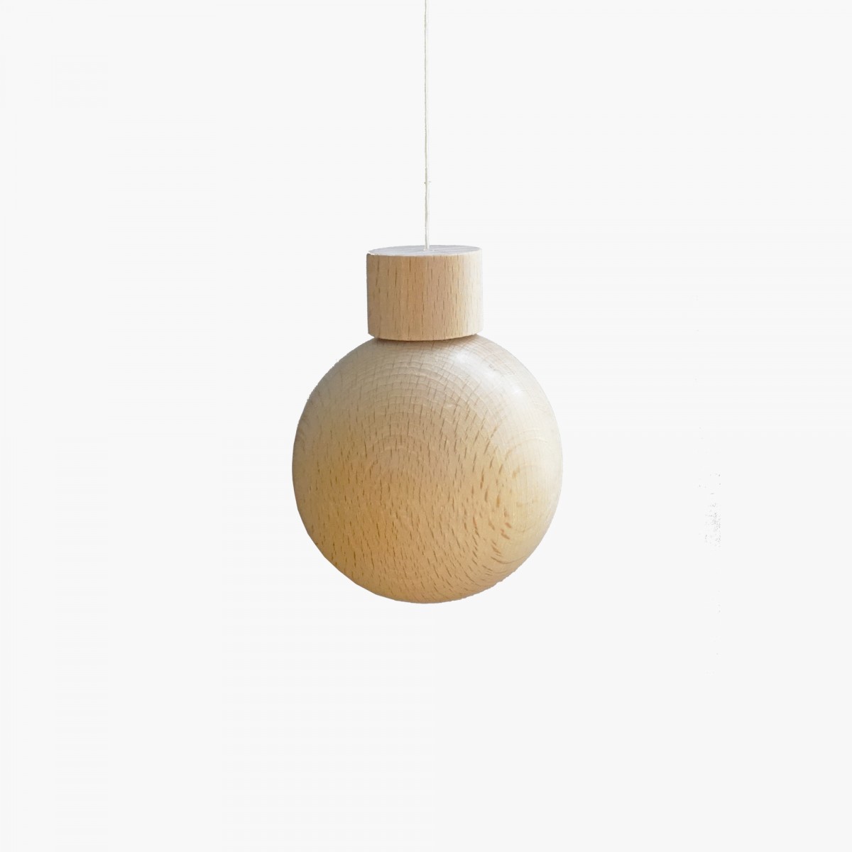 Einfachdesign, Christbaumkugel, Weihnachtsschmuck Holz 4 cm Durchmesser