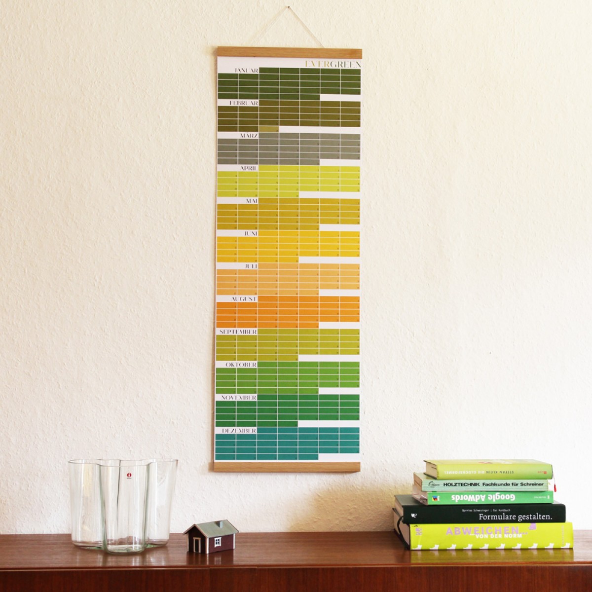 Evergreen – Immerwährender Wandkalender | 100% Recyclingpapier | Geburtstagskalender | beidseitig bedruckt 