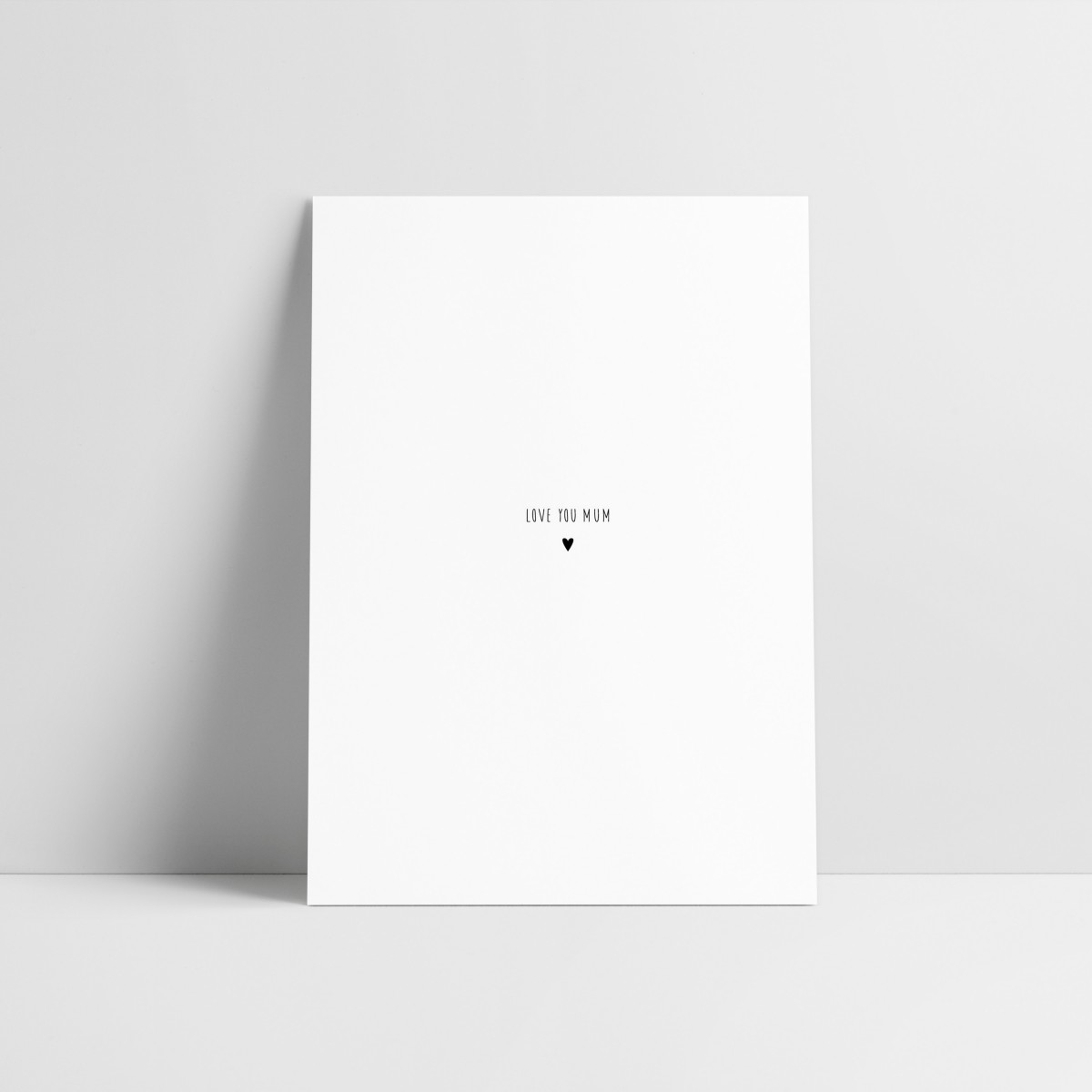 Love is the new black - Postkarte "Love you Mum"