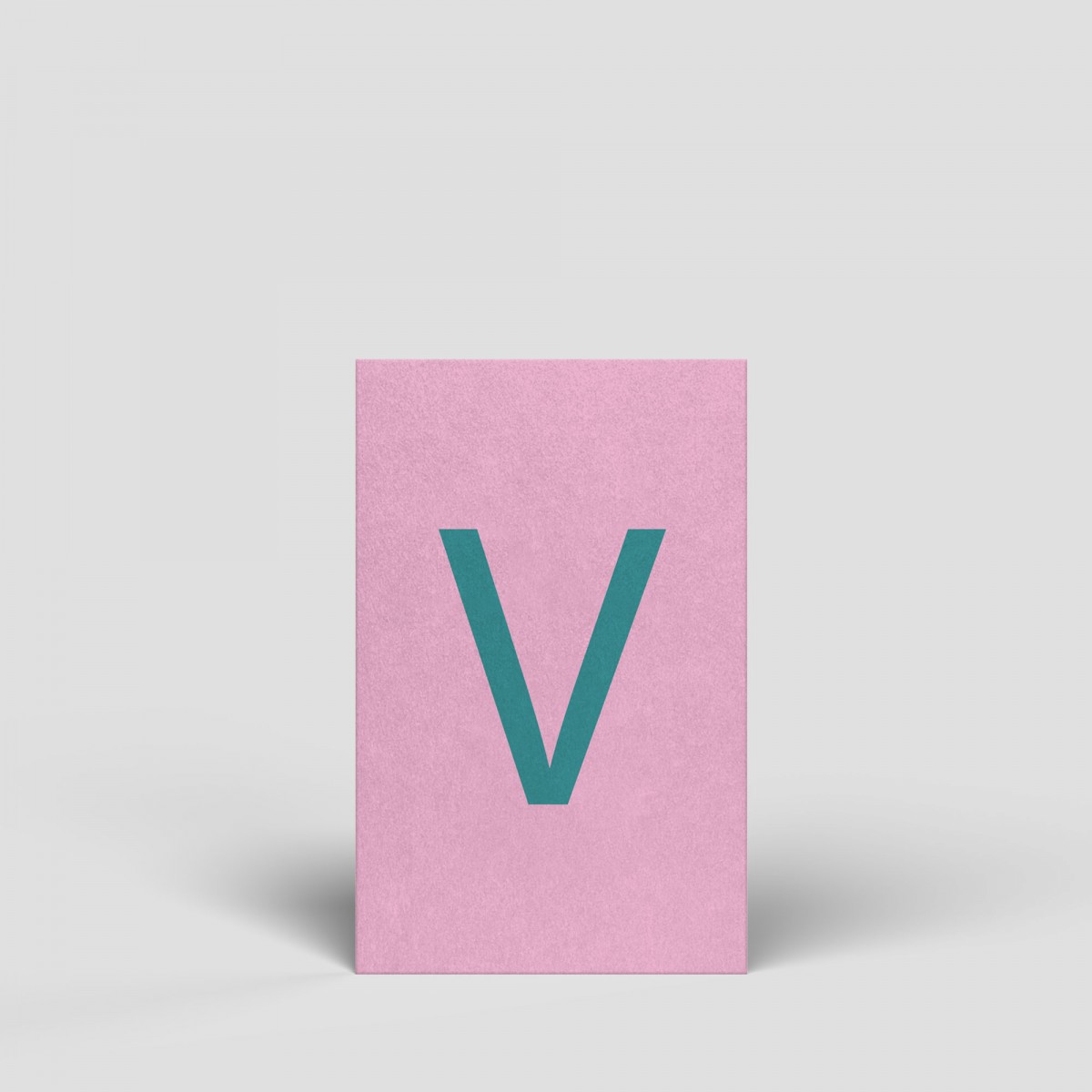 Midikarte - Buchstabe V - Nr. 183 -Naturbedacht