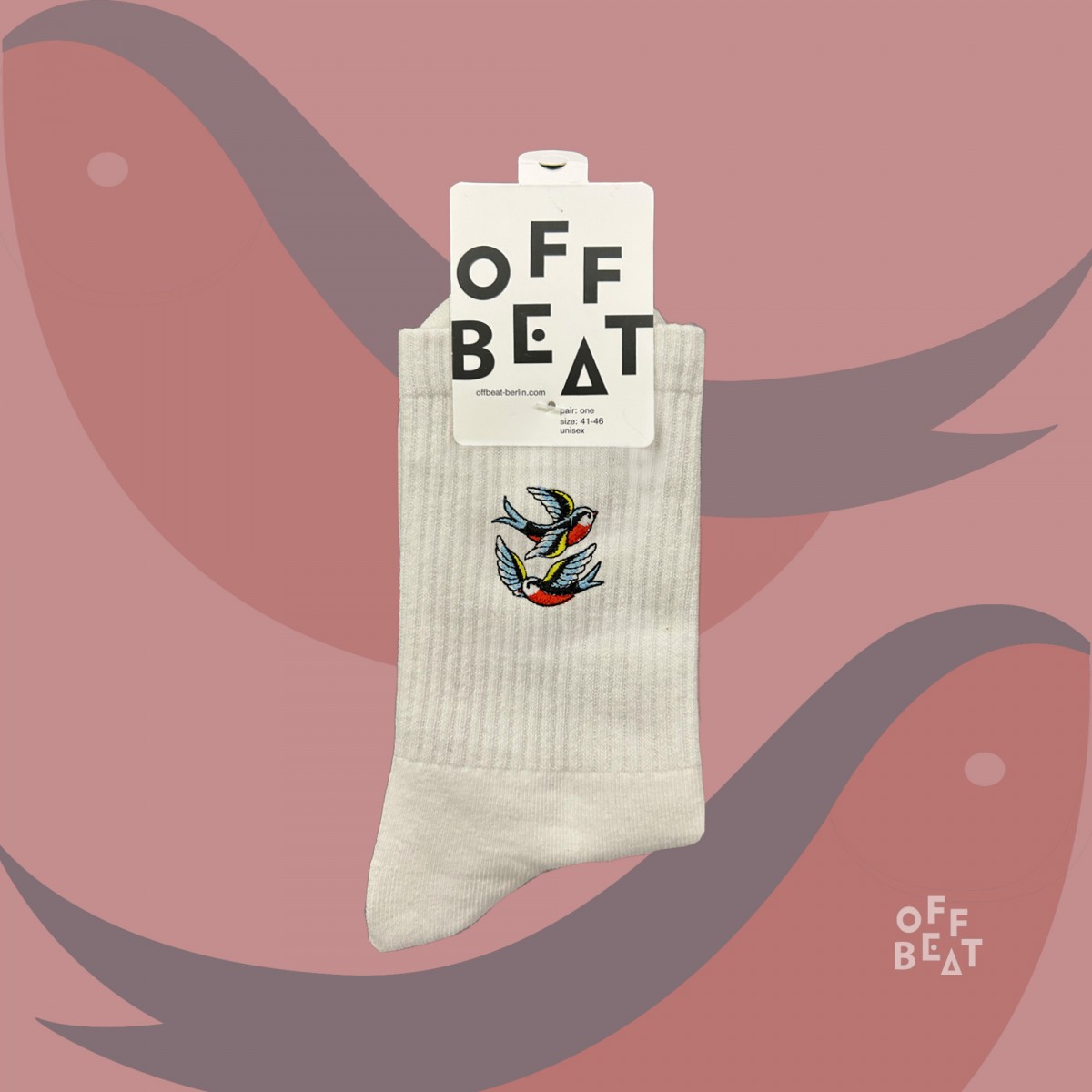 Bestickt Schwalbe Socken von Offbeat