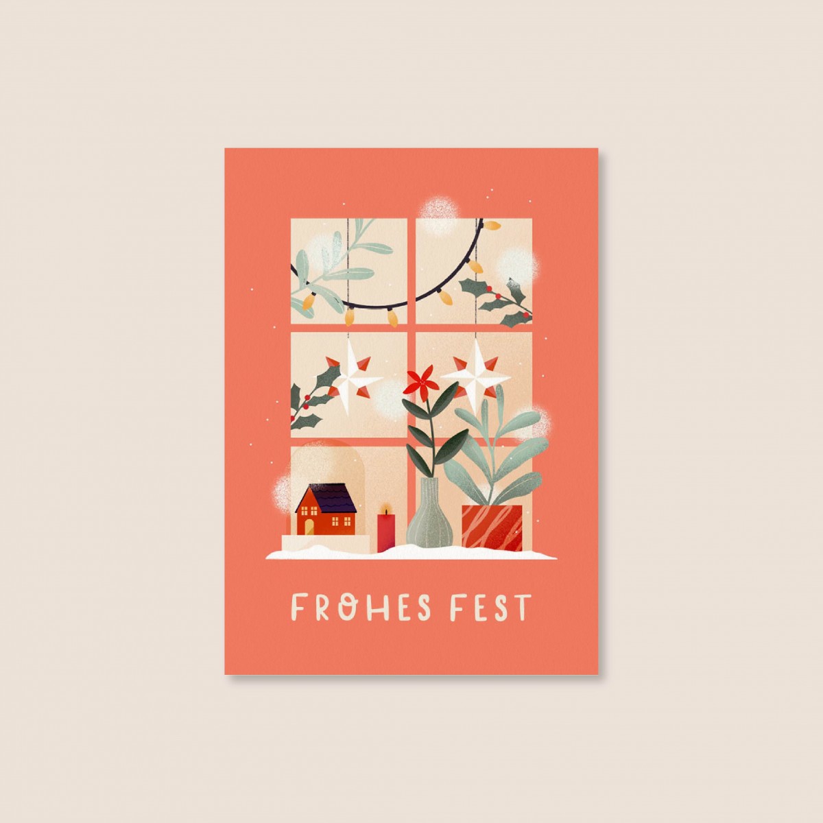 Weihnachtsfenster / Postkarte A6 / Svea Hansohn Illustration