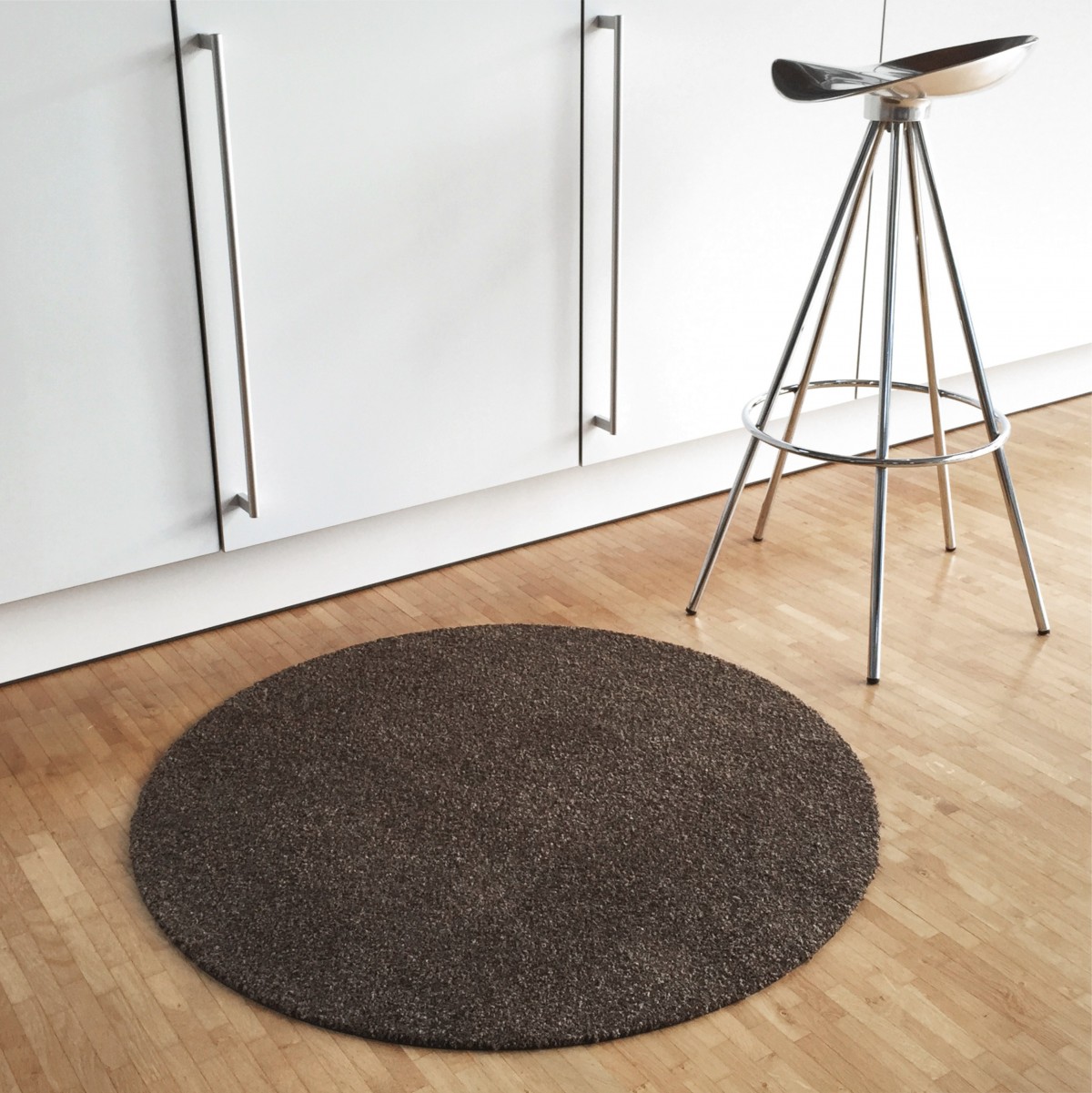 Keilbach Fußmatte point-grande ø115cm, nur 9 mm dick, rutschsicherer und strapazierfähiger PVC-Rücken, UV-beständige Polyamid Faser