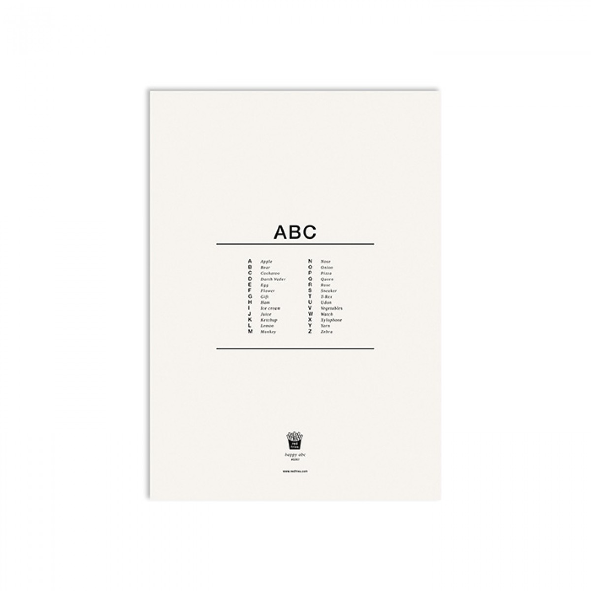 redfries happy abc – Kunstdruck DIN A3