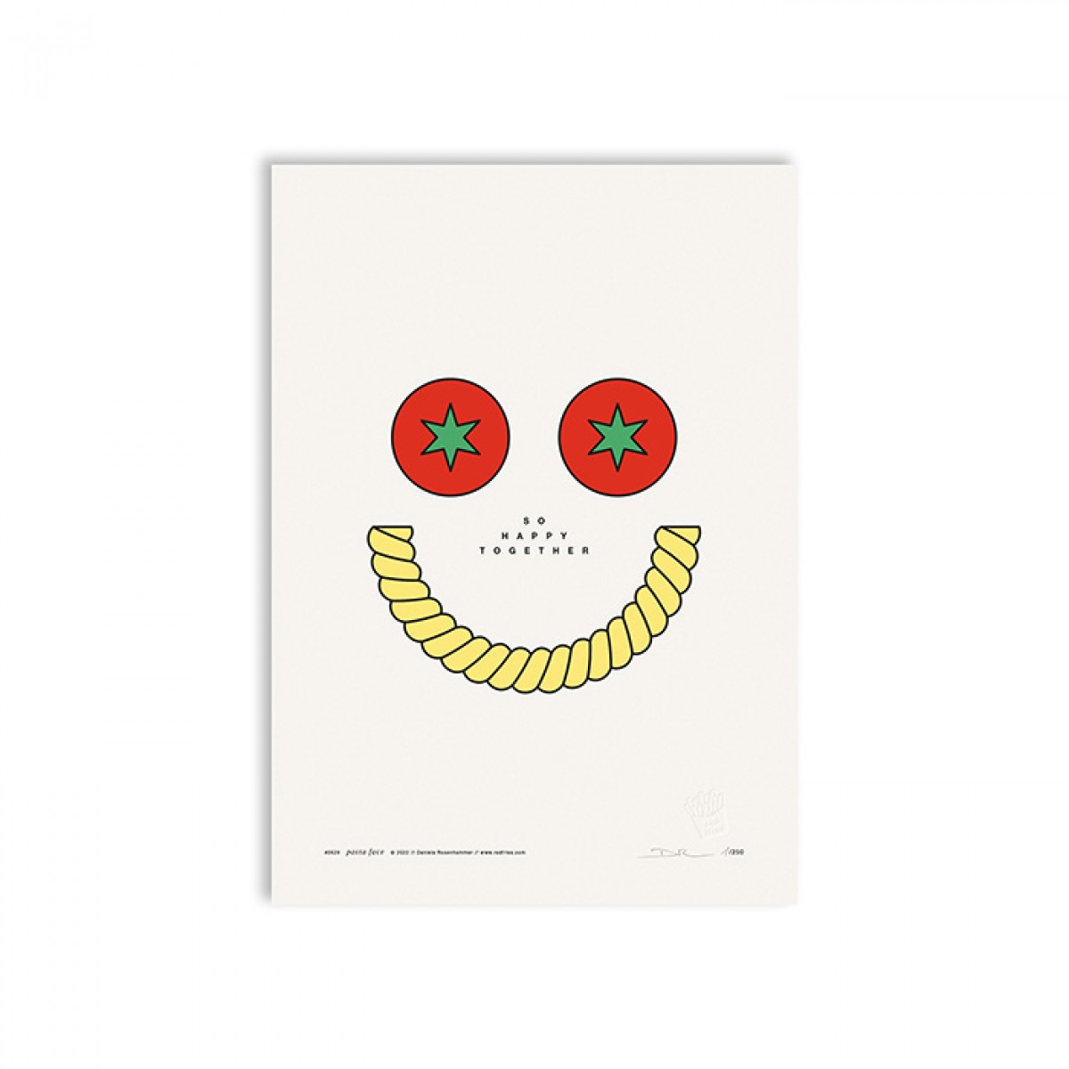 redfries pasta face a3 – Kunstdruck DIN A3