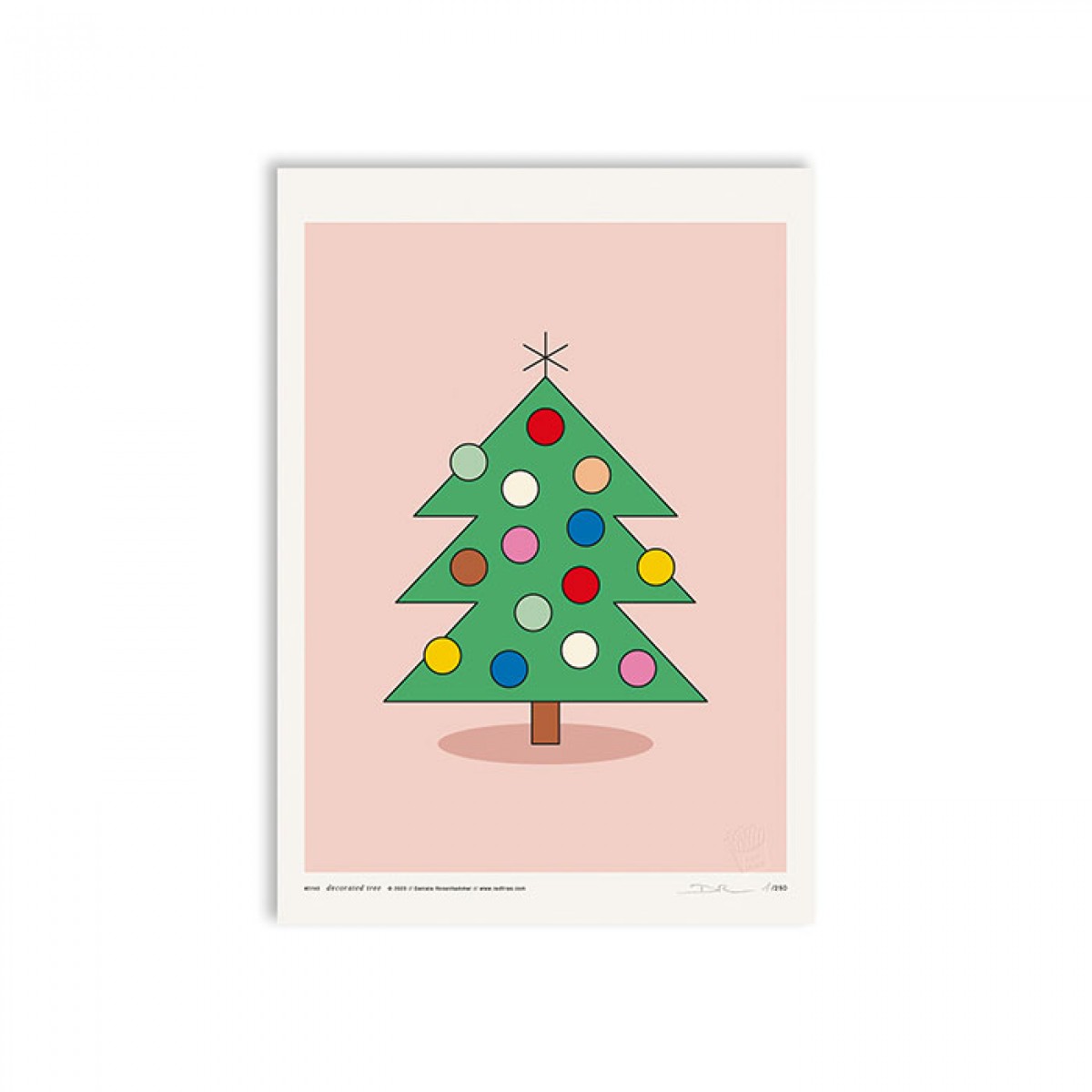 redfries decorated tree rose a3 – Kunstdruck DIN A3