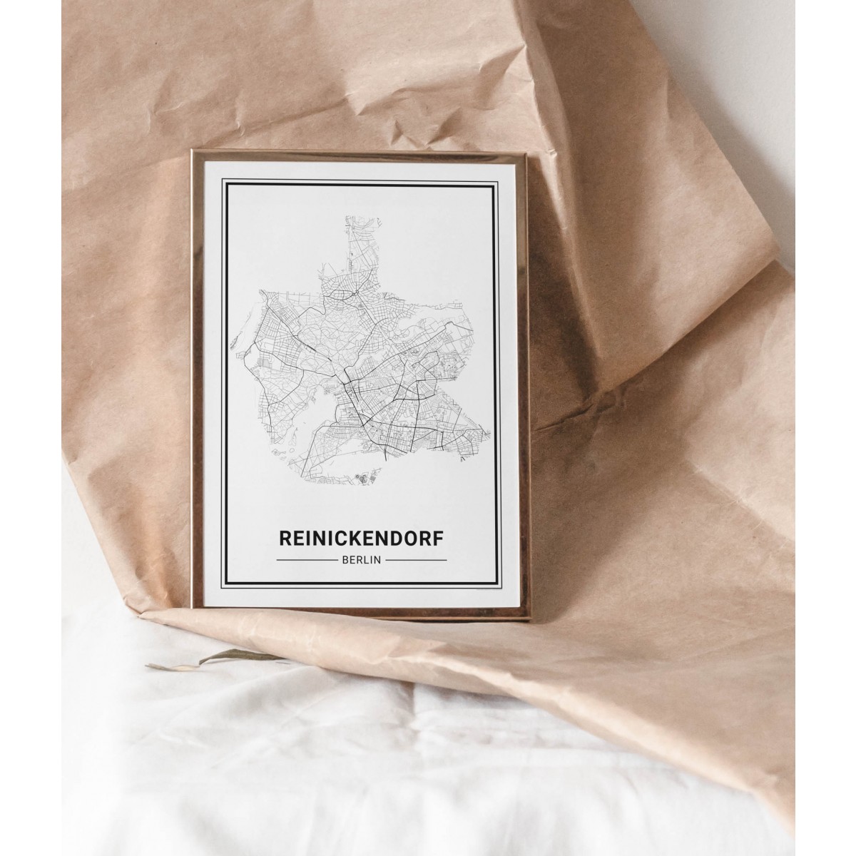 BERLIN Reinickendorf Poster Stadtplan