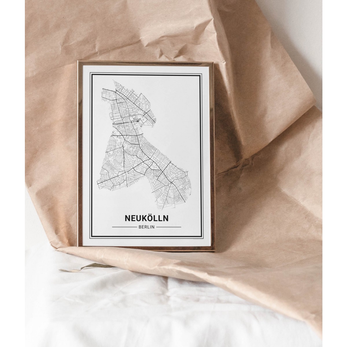 BERLIN Neukölln Poster Stadtplan