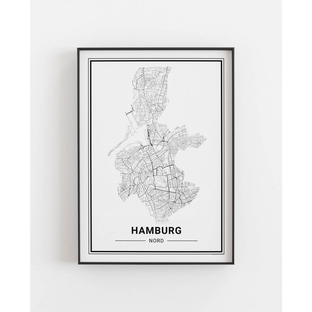 HAMBURG Nord Poster Stadtplan