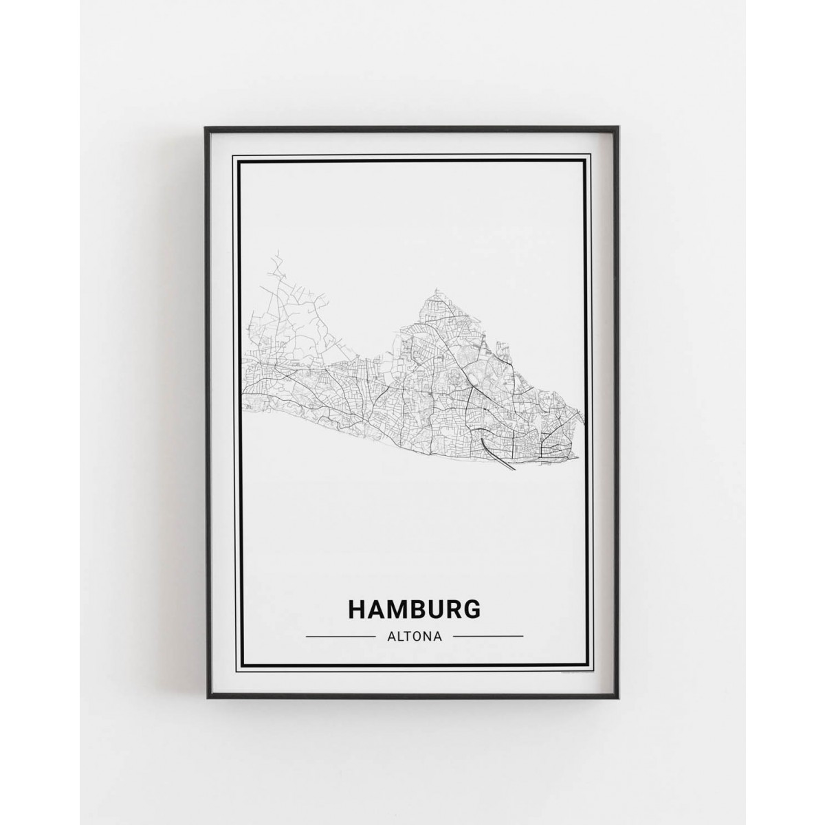 HAMBURG Altona Poster Stadtplan