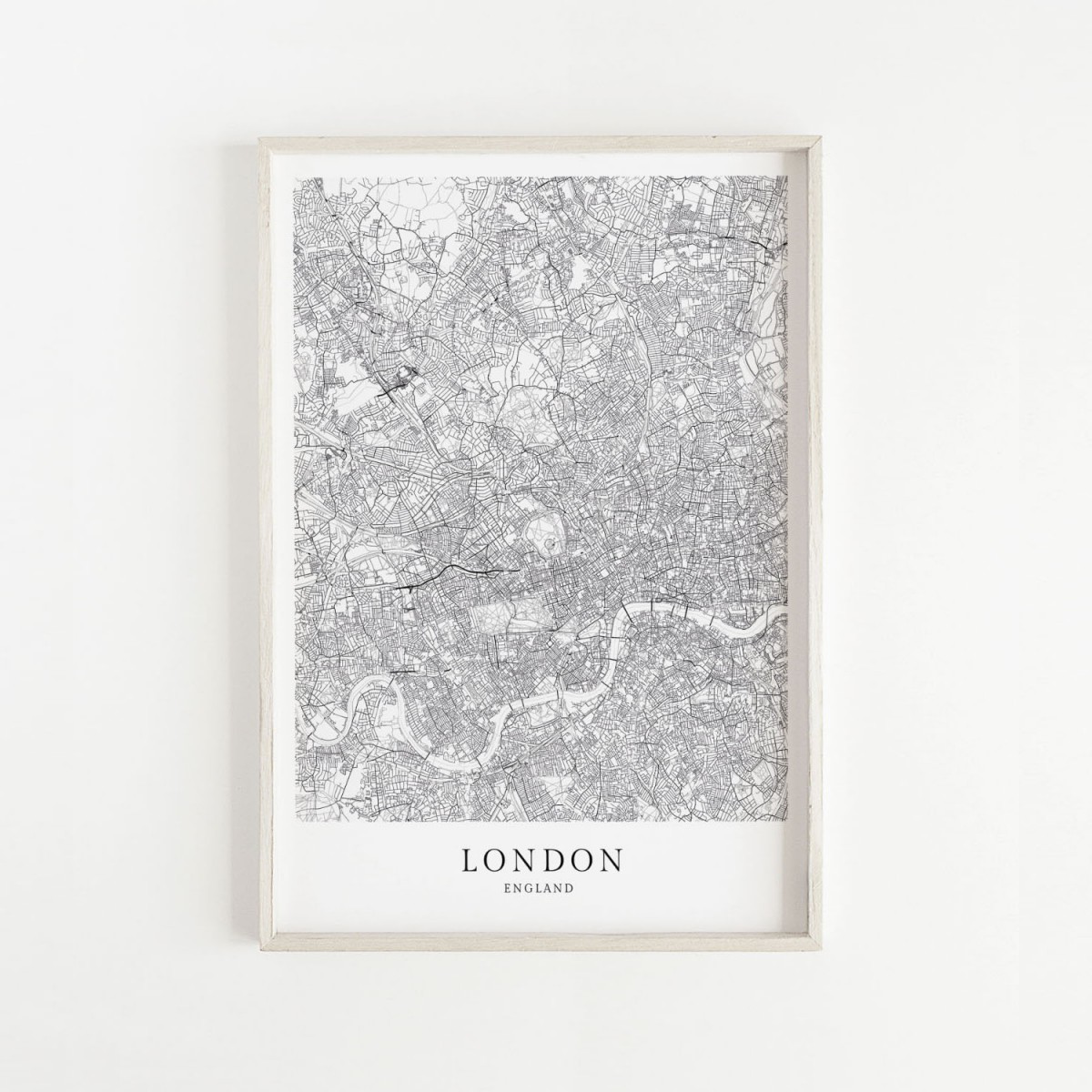 London Karte als hochwertiger Print - Posterdruck im skandinavischen Stil von Skanemarie