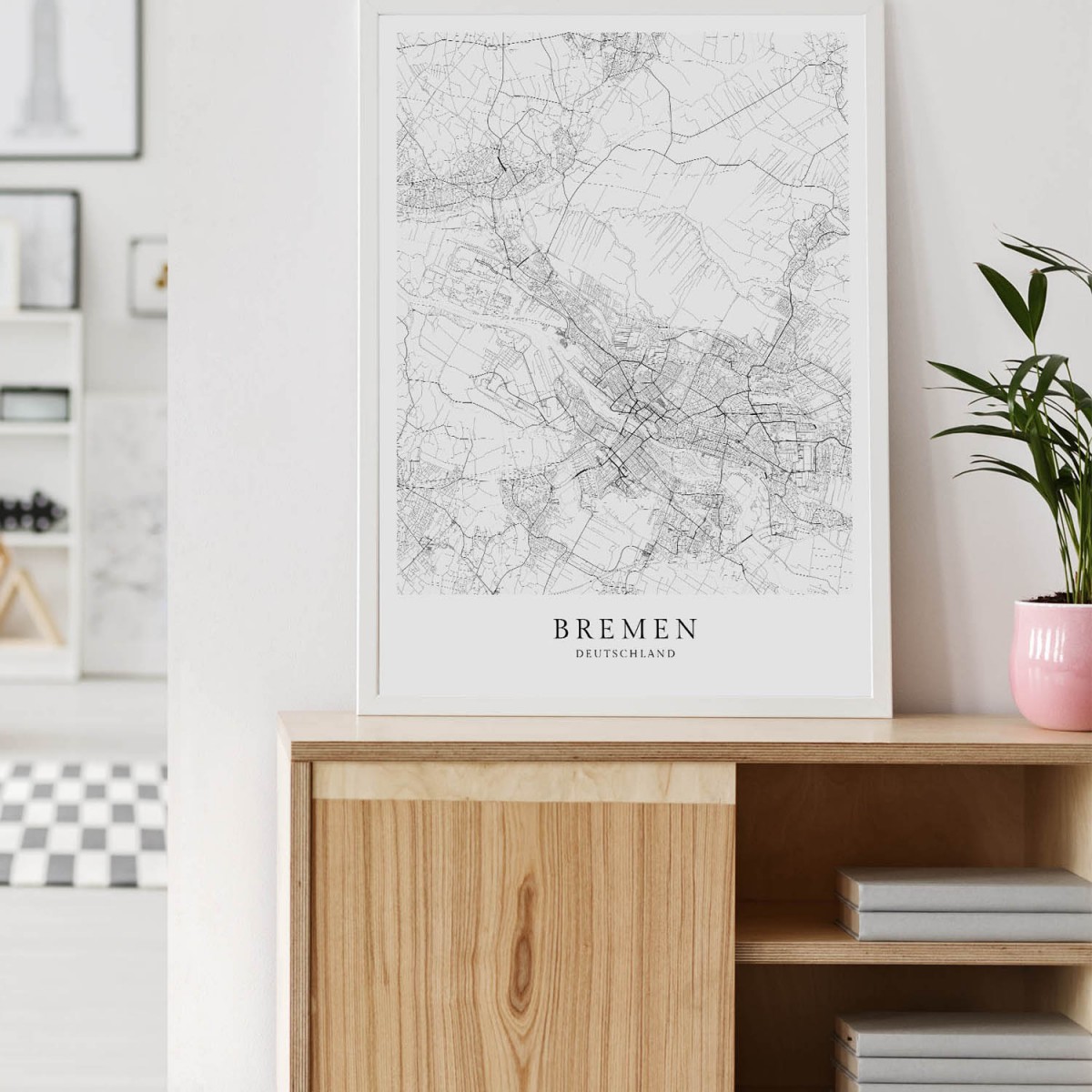 BREMEN als hochwertiges Poster im skandinavischen Stil von Skanemarie +++ Geschenkidee