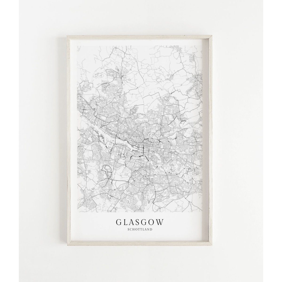 Karte GLASGOW als Print von Skanemarie