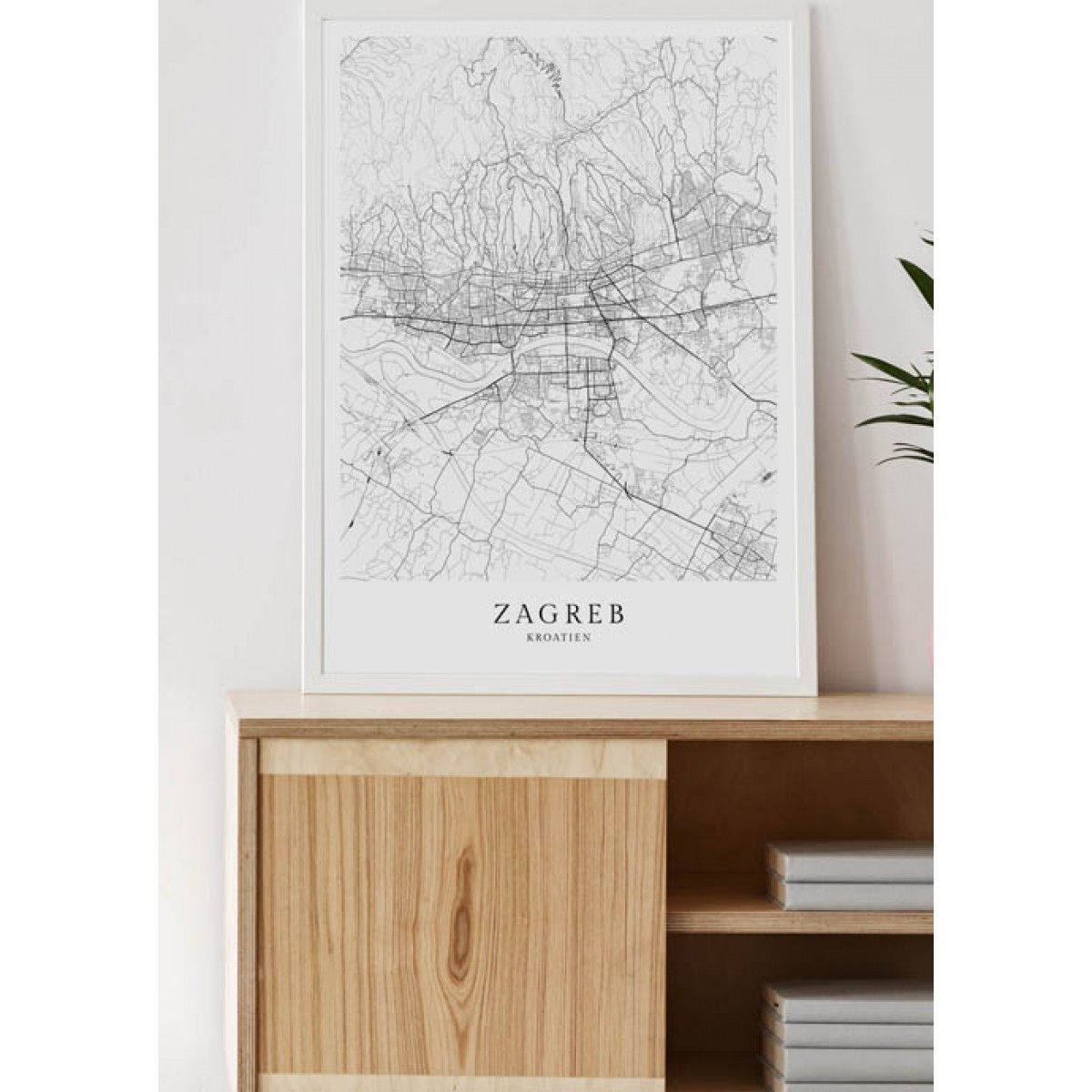 ZAGREB als hochwertiges Poster im skandinavischen Stil von Skanemarie