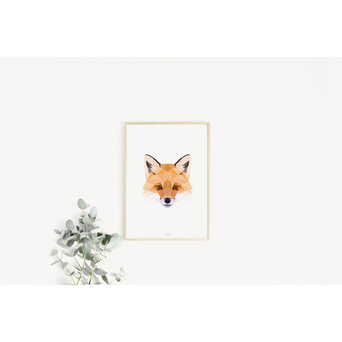 FUCHS Poly Art als hochwertiger Print im minimalistischen Stil von Skanemarie +++ Geschenkidee +++ Poster, Wandbild
