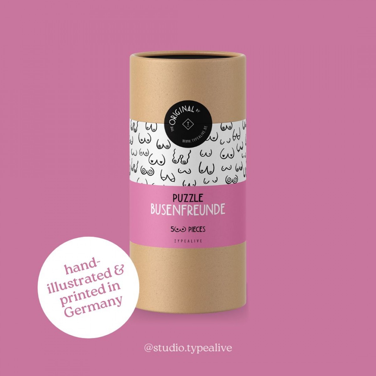 typealive / 500 Teile-Puzzle / BUSENFREUNDE / Feministisches Puzzle für Erwachsene