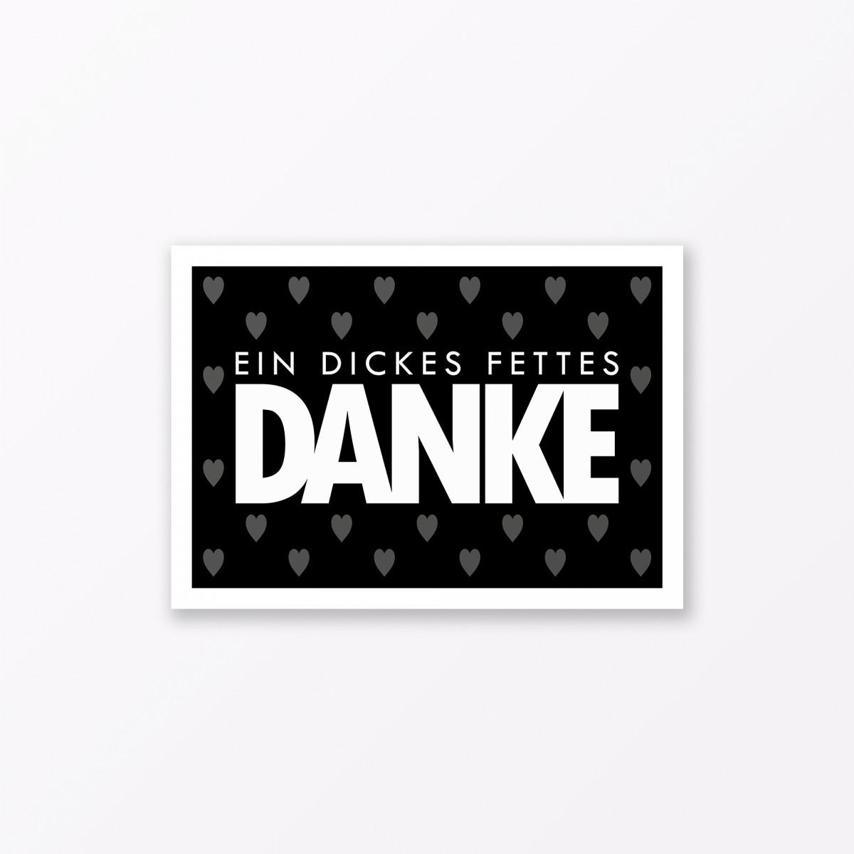 TYPOP 10-teiliges Set Postkarte „Dickes fettes Danke“ mit Herz DIN A6