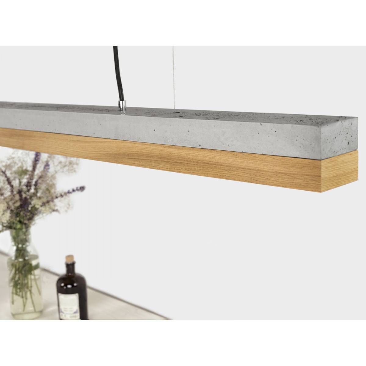 GANTlights - Beton Hängeleuchte [C1]Oak Lampe minimalistisch