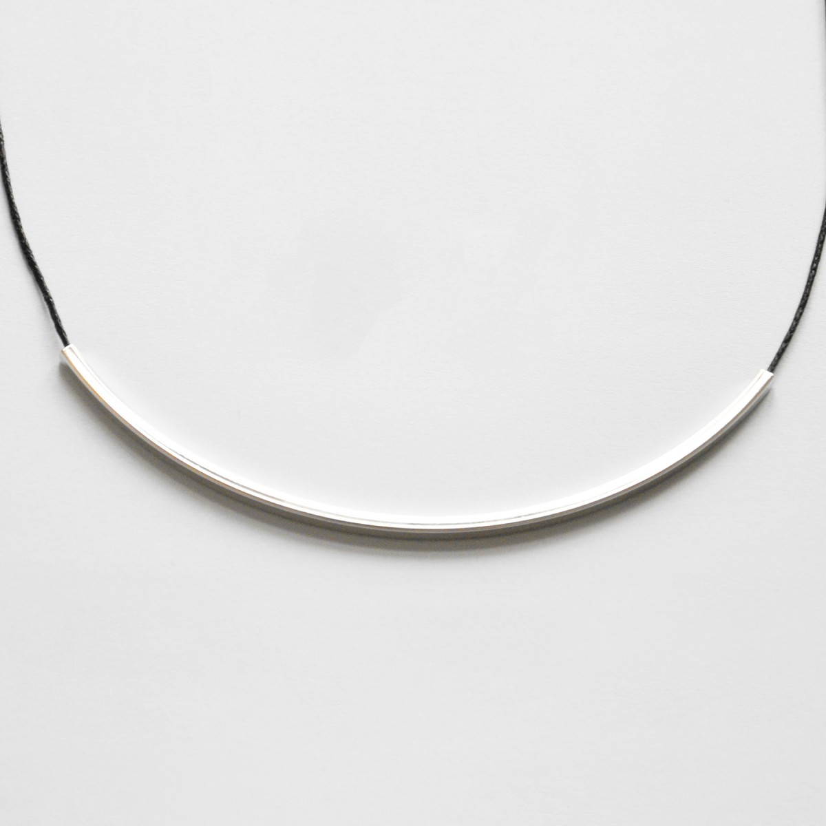 nahili KETTE "square tubes" minimal Bogen (Weißgold) Schmuck