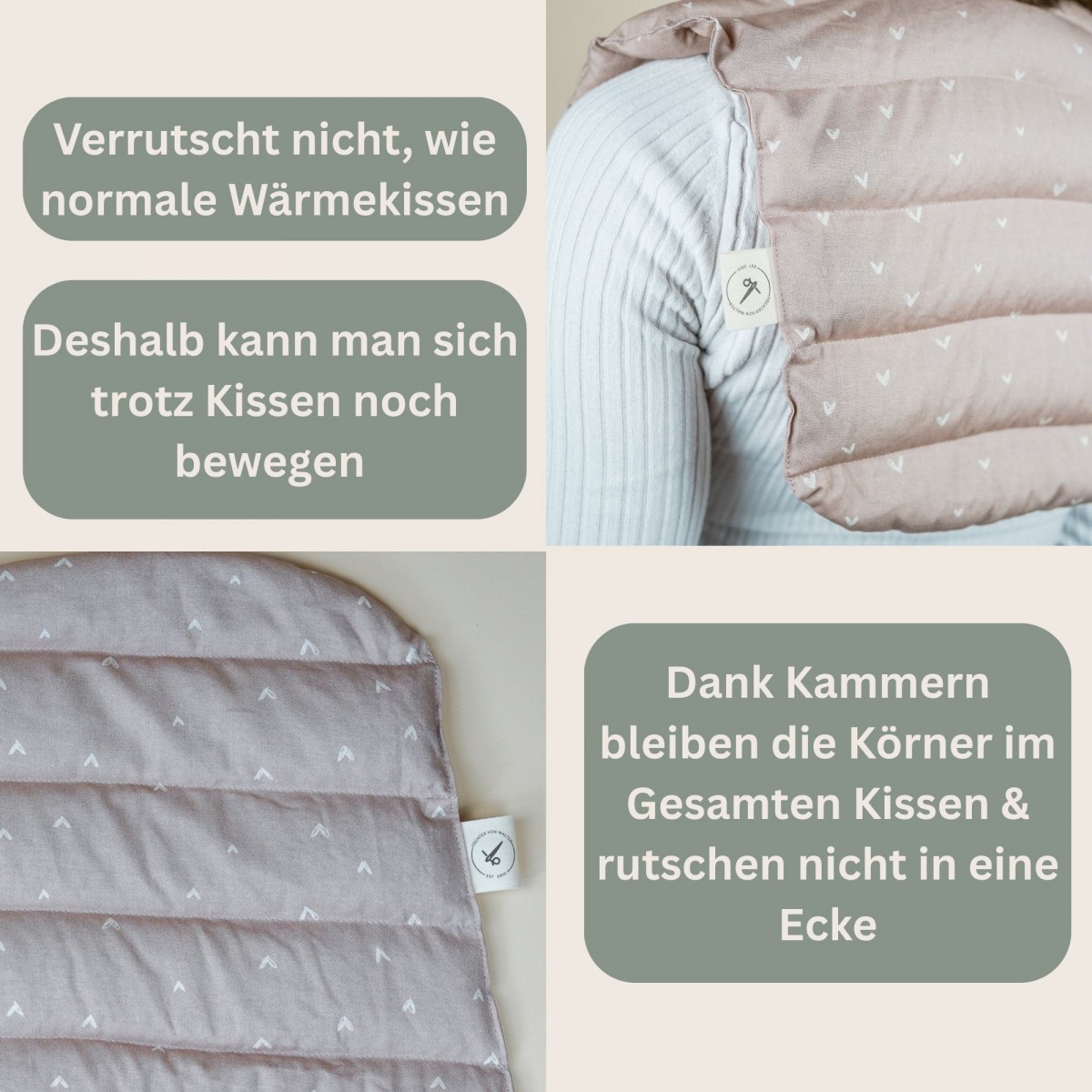 Dinkelkissen für Schulter und Nacken "Rosa" – Tochter von Walter